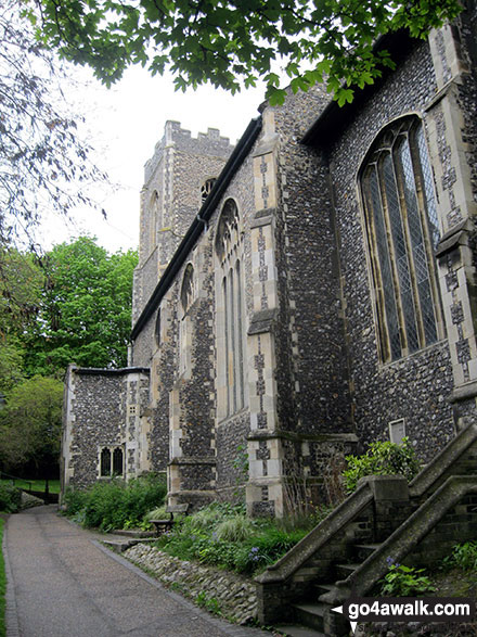 Walk nf101 Pulls Ferry and The River Wensum from Norwich - The church of St Peter of Parmentergate, King St, Norwich