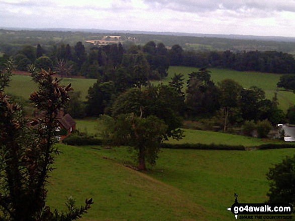 The Surrey Countryside from The Greensand Way above Castlehill Farm