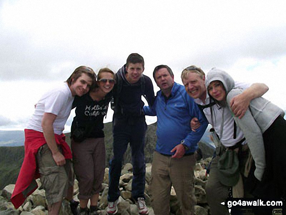 Walk c215 Scafell Pike from Seathwaite (Borrowdale) - On the top of Scafell Pike