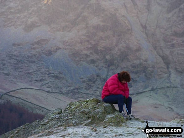 Patricia on Rough Crag in The Lake District Cumbria England