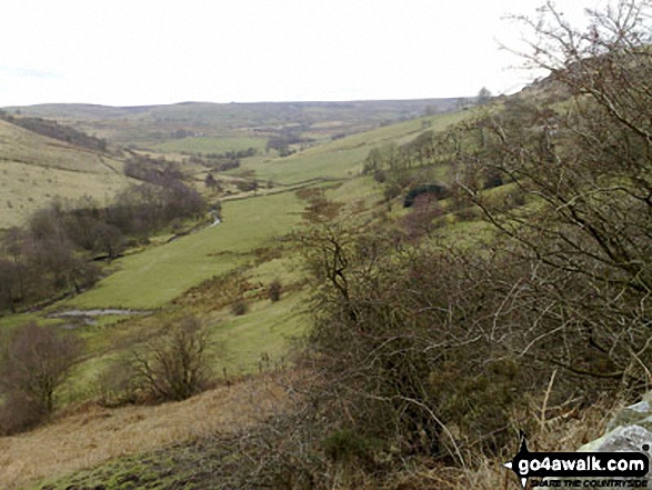 Looking West along the valley from the access drive to Ball Bank House Farm