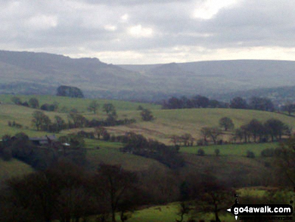  The Roaches, Hen Cloud and the Staffordshire Moorlands from the Gritstone  Trail on Wincle Minn