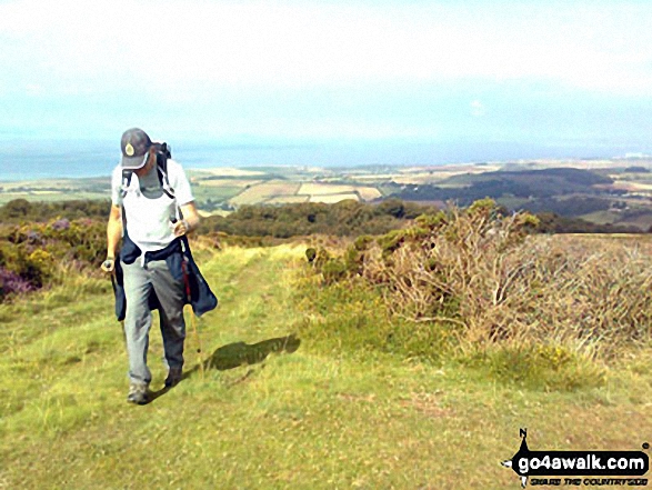 Walk so109 Black Hill (Quantocks) and Hurley Beacon from Holford - Graham walking near Thorncombe Hill