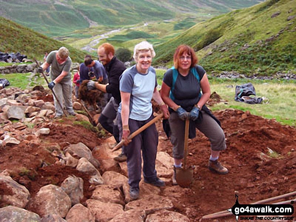 Helping out with path repairs in the Lakes