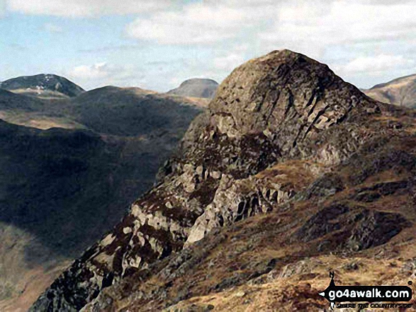 Walk Pike of Stickle (Pike o' Stickle) walking UK Mountains in The Central Fells The Lake District National Park Cumbria, England