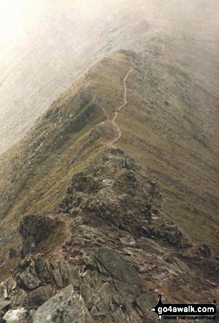 Walk c224 Helvellyn via Swirral Edge and Raise from Glenridding - Swirral Edge, Helvellyn