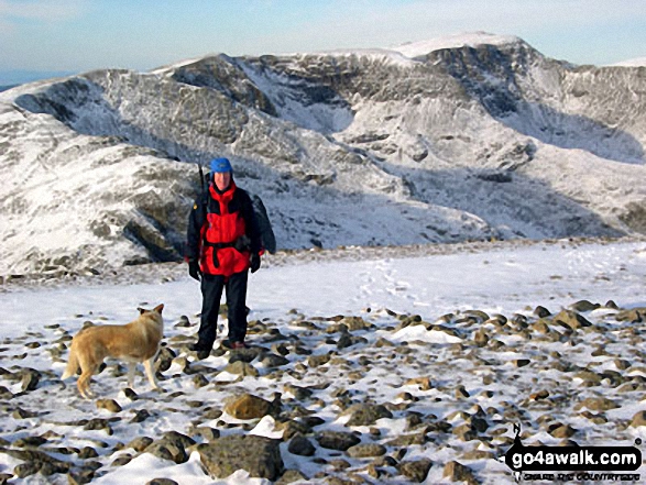 Me and my Dog "Ben" on Fairfield in Lake District Cumbria England