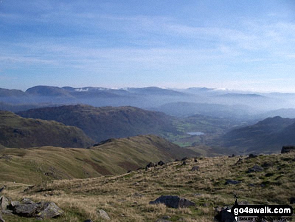 Walk c303 Swirl How and Wetherlam from Little Langdale - Wet Side Edge and Greenburn Reservoir from the summit of Great Carrs