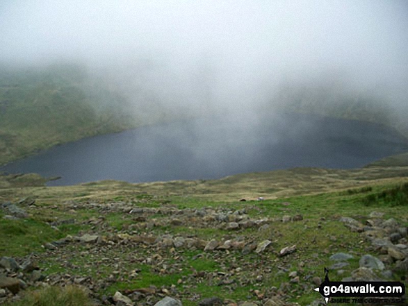 Walk c427 Helvellyn via Striding Edge from Patterdale - Red Tarn (Helvellyn) from Striding Edge