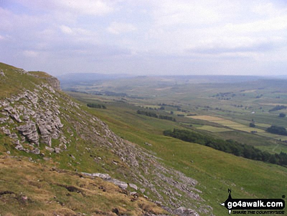 Walk ny110 Hardraw Force and Pike Hill from Hawes - Looking South down Wensleydale from Pike Hill