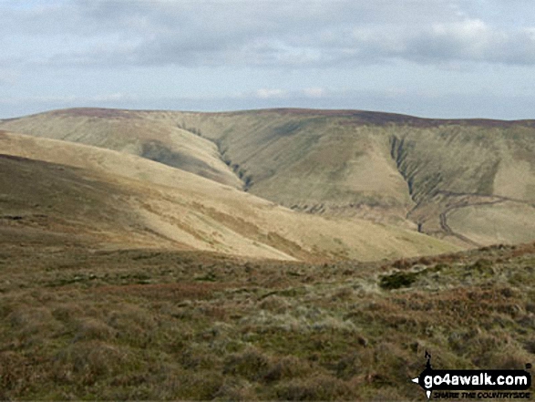 Cauldcleuch Head (left) and Muckle Land Knowe (right) from Millstone Edge (Tudhope Hill)