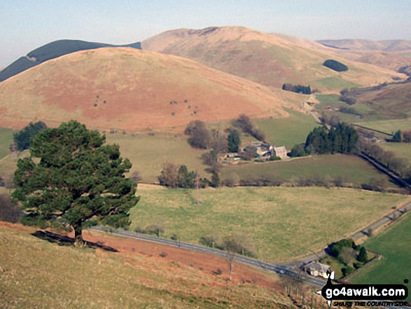 Glenrief Rig, Ellson Fell and Crude Hill (foreground)<br> from the lower slopes of Upper Hill (Fiddleton Cottage)