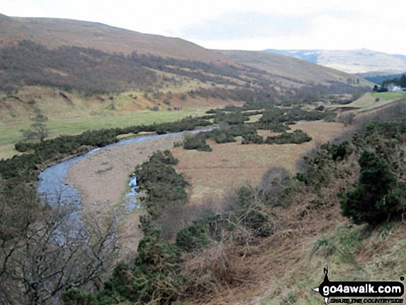 Walk n110 The St Cuthbert's Way and Eccles Cairn from Hethpool - College Burn in College Valley