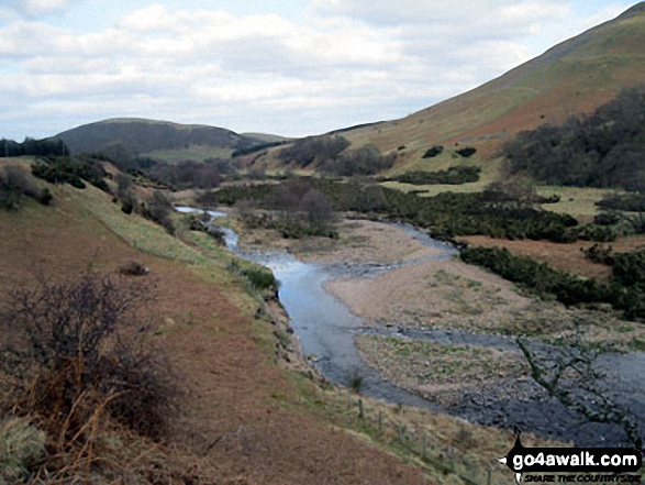 Walk n110 The St Cuthbert's Way and Eccles Cairn from Hethpool - College Burn in College Valley