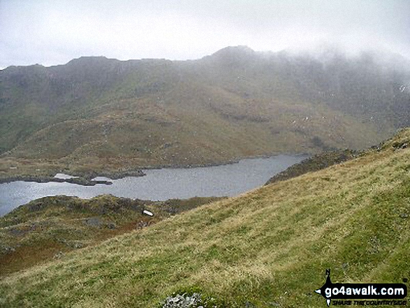 Walk Route Map gw153 Crib Goch from Pen y Pass