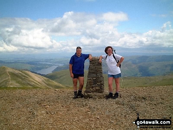 My Wife and I on Helvellyn in The Lake District Cumbria England