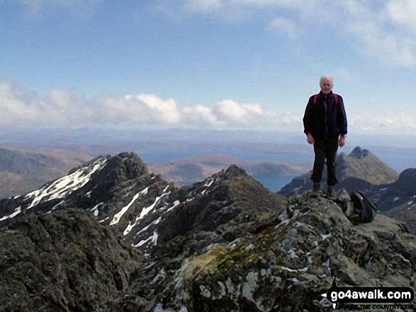 On top of Sgurr nan Gillean in The Cuillin Hills, Isle of Skye