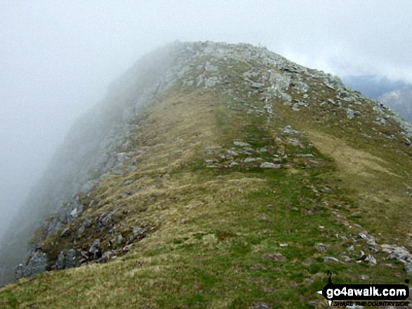 Mist closing in on Sgor na h-Ulaidh from Corr na Beinne