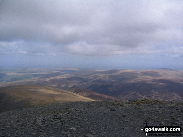 Walk c236 Skiddaw from Millbeck, nr Keswick - Blencathra and the Northern Fells from Skiddaw summit