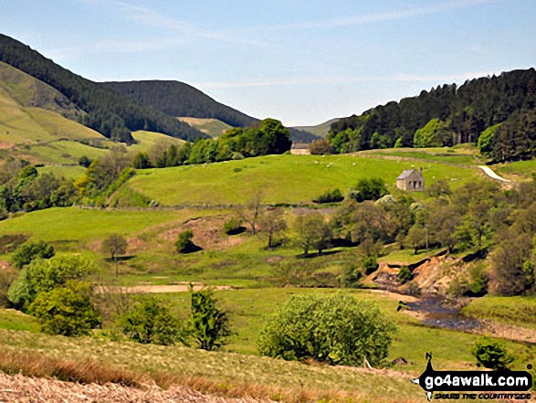 Walk d212 Alport Castles from Fairholmes Car Park, Ladybower Reservoir - Alport Dale from Upper Ashop