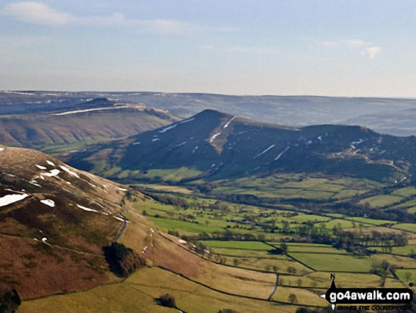 Lose Hill (Ward's Piece) and The Vale of Edale from the summit of Grindslow Knoll (Kinder Scout)