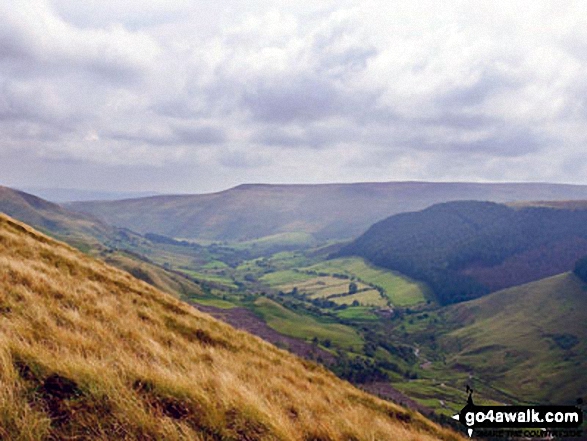 Looking down on Alport Dale from Westend Moor