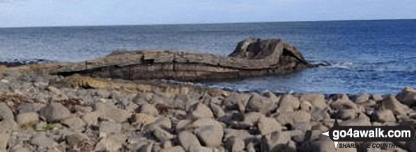 Walk n116 Dunstanburgh Castle from Craster - Coastal rock formations near Craster