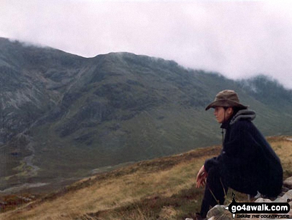 Me on The Devil's Staircase in West Highland Way Highland Scotland