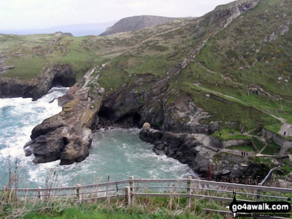 Walk co103 Fire Beacon Point from Boscastle - The view from the top of a hill in Boscastle