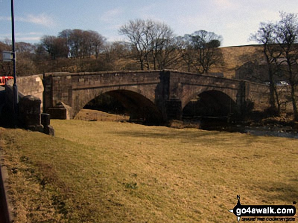 Walk l121 Easington Fell and The River Hodder from Slaidburn - Slaidburn bridge over The River Hodder