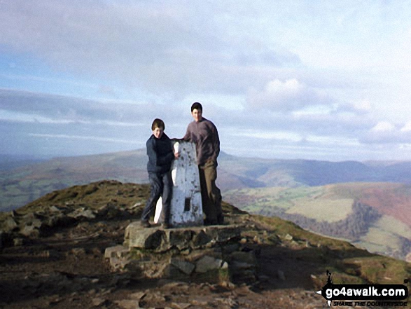 Walk mo108 Sugar Loaf and St Mary's Vale from Mynydd Llanwenarth - My two suns on Sugar Loaf (Y Fal)