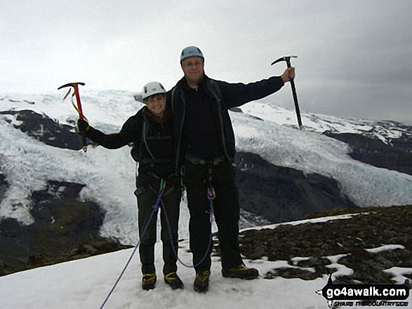 My girlfriend Sarah and I on Mt. Svinafell in Skaftafell National Park, Iceland Oraefi Iceland