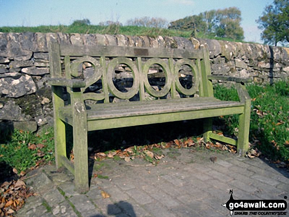 Walk s108 Butterton and Upper Elkstone from Onecote - Millennium Bench in Butterton Village