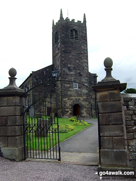 Walk s207 Reaps Moor and The Manifold Trail from Longnor - Longnor Village Church