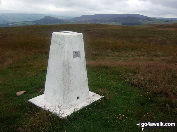 Walk s181 Merryton Low and The River Manifold from Longnor - Blake Mere (Merryton Low) summit Trig Point