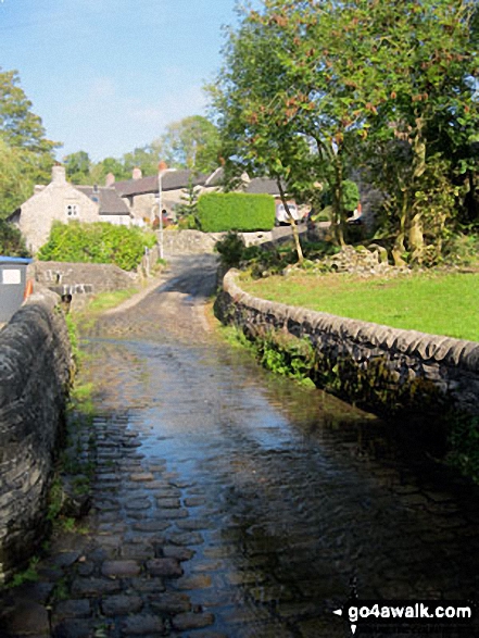 Walk s108 Butterton and Upper Elkstone from Onecote - Hoo Brook ford, Butterton village