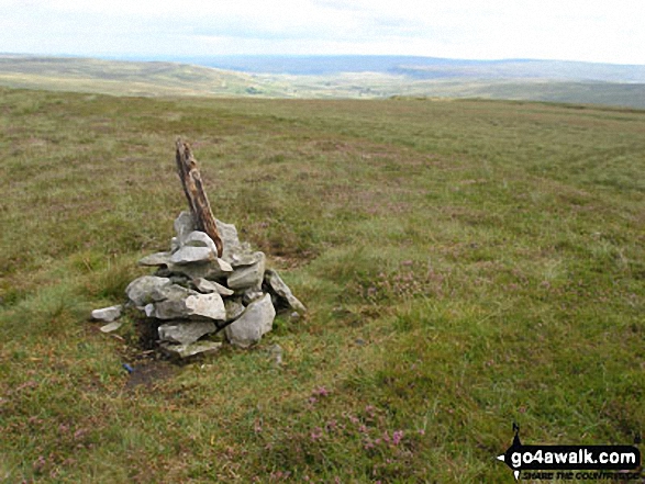 Walk du114 Three Pikes and Burnhope Seat from Burnhope Reservoir - Redgleam (Harwood Common) summit cairn