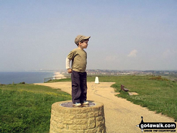 My nephew on top of Hengistbury Head