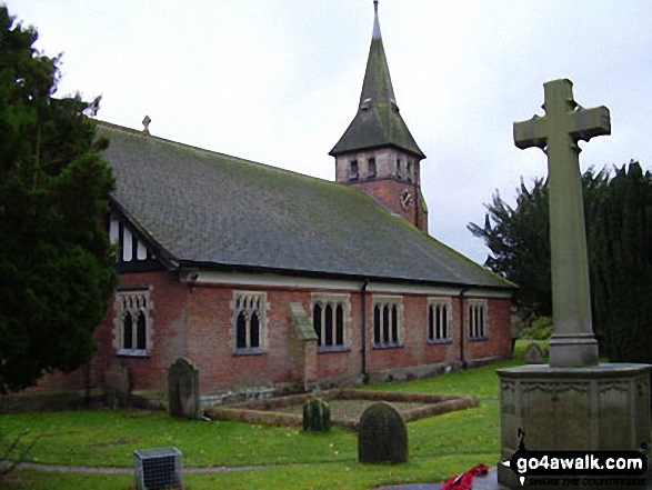 Walk ch235 Newchurch Common from Whitegate - Whitegate Church