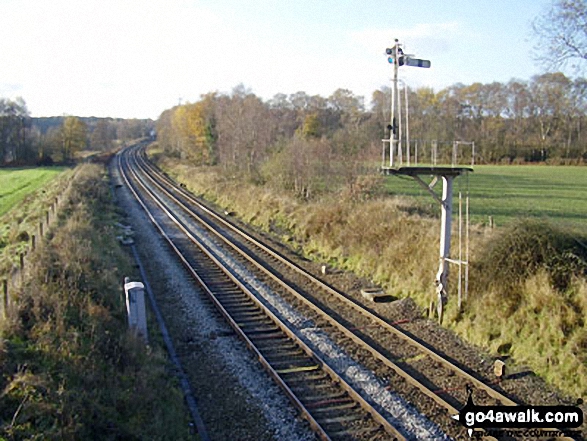 The Railway Line near Holford Moss