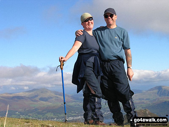 Me And My Husband on Causey Pike/sail in The Lake District Cumbria England