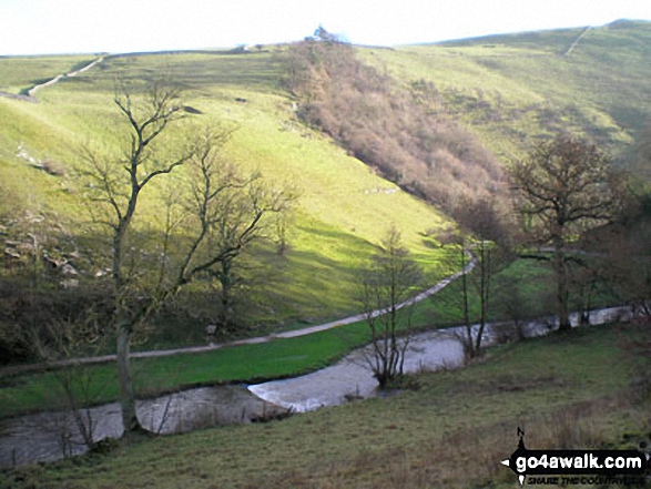 Walk d140 The Tissington Trail and Dove Dale from Ashbourne - Dove Dale from Achas Bank above Milldale, 