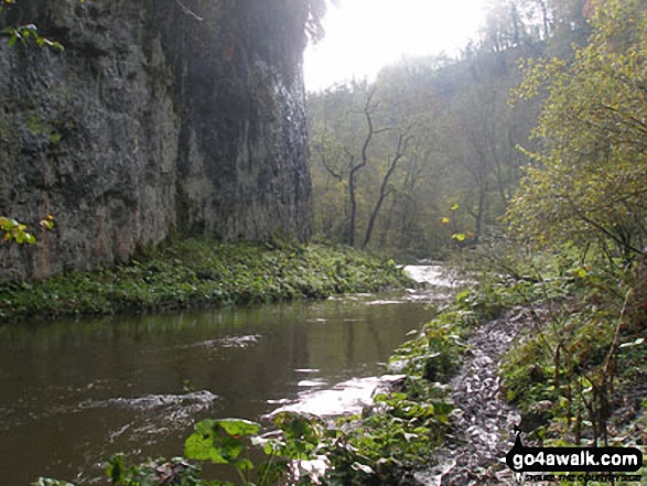 Walk d249 The Monsal Trail, Miller's Dale and Chelmorton from Wye Dale - The River Wye in Chee Dale