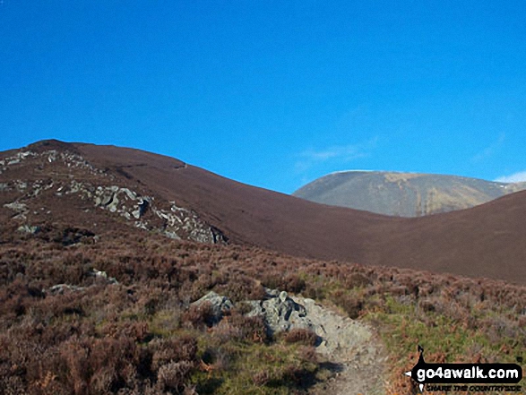 Walk c273 Skiddaw and Bakestall from Gale Road (Underscar) nr Keswick - Skiddaw from Lonscale Fell