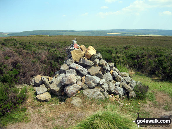 Walk ny277 Ana Cross from Hutton-le-Hole - Large cairn near Ana Cross