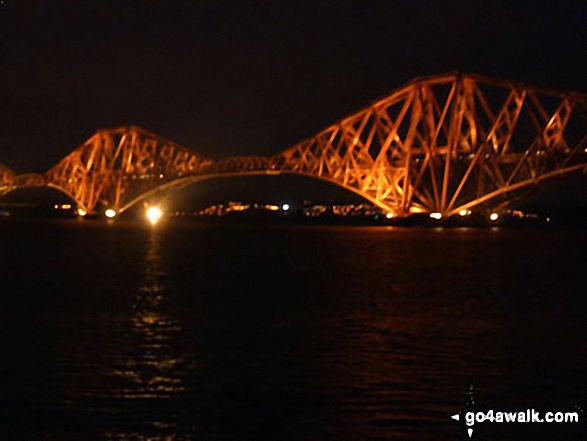 The Forth Road Bridge at night