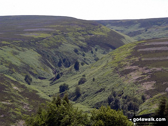 Walk sy102 Pike Lowe from Langsett Reservoir - Mickleden Edge from The Porter or Little Don River