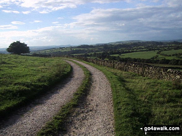 Walk s100 Morridge, Moor Top and Lowe Hill from Leek - Track near Morridge Side