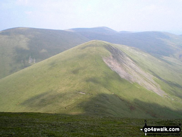 Walk c336 Calders, The Calf and Yarlside via Cautley Spout from The Cross Keys - Kensgriff from Yarlside