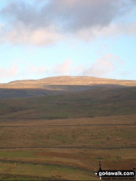 The Tracking Station on Great Dun Fell from The Pennine Way at Great Rundale Beck